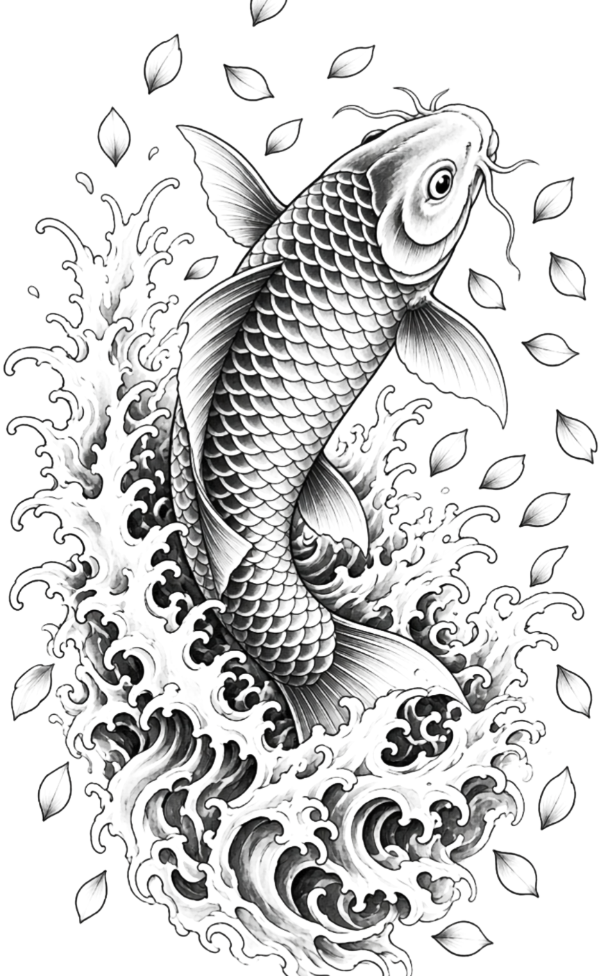 Koi & Waves