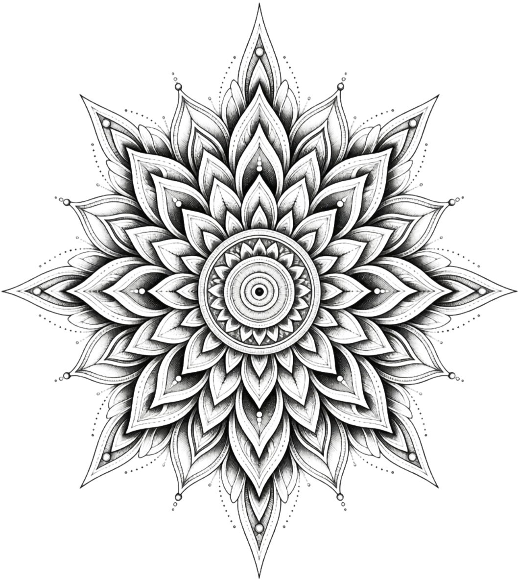 Shaded Lotus Mandala